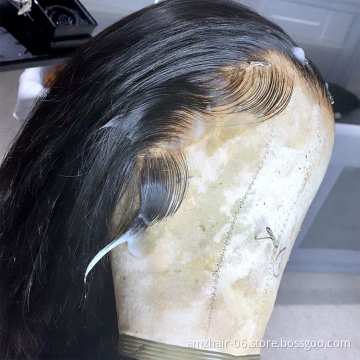Transparent Lace Frontal Wig Pre Plucked Raw Brazilian Virgin Cuticle Aligned Human Hair Full Hd Lace Front Wig For Black Women